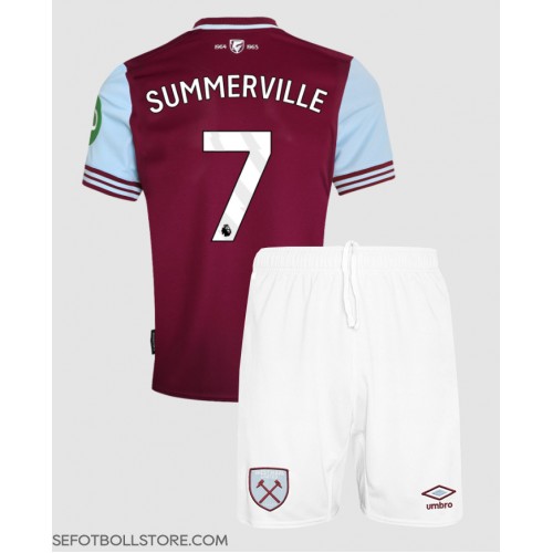 West Ham United Crysencio Summerville #7 Replika babykläder Hemmaställ Barn 2024-25 Kortärmad (+ korta byxor)